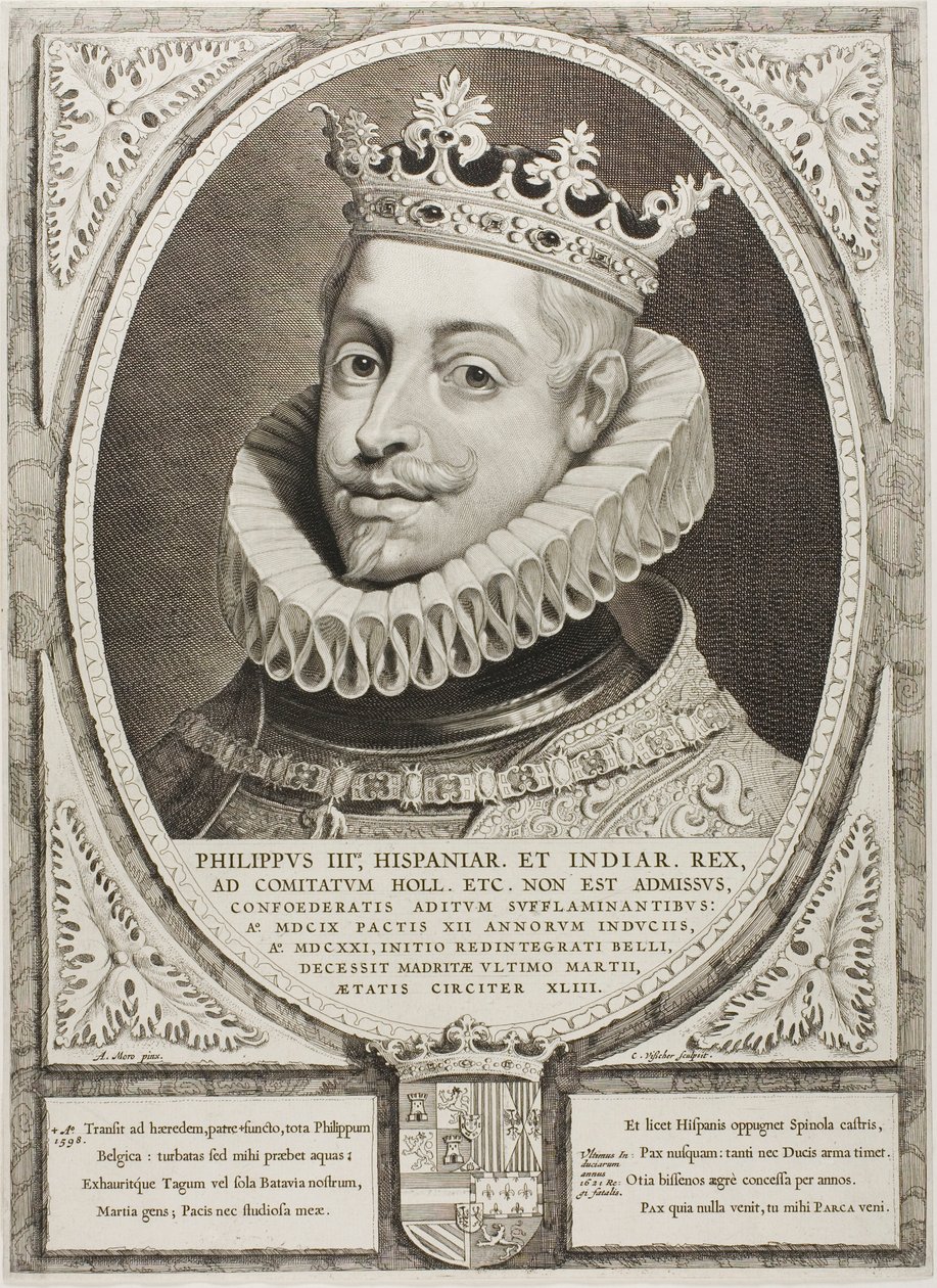 Philipp III., König von Spanien, aus Principes Hollandiae, Zelandiae, et Frisiae von Cornelis Visscher