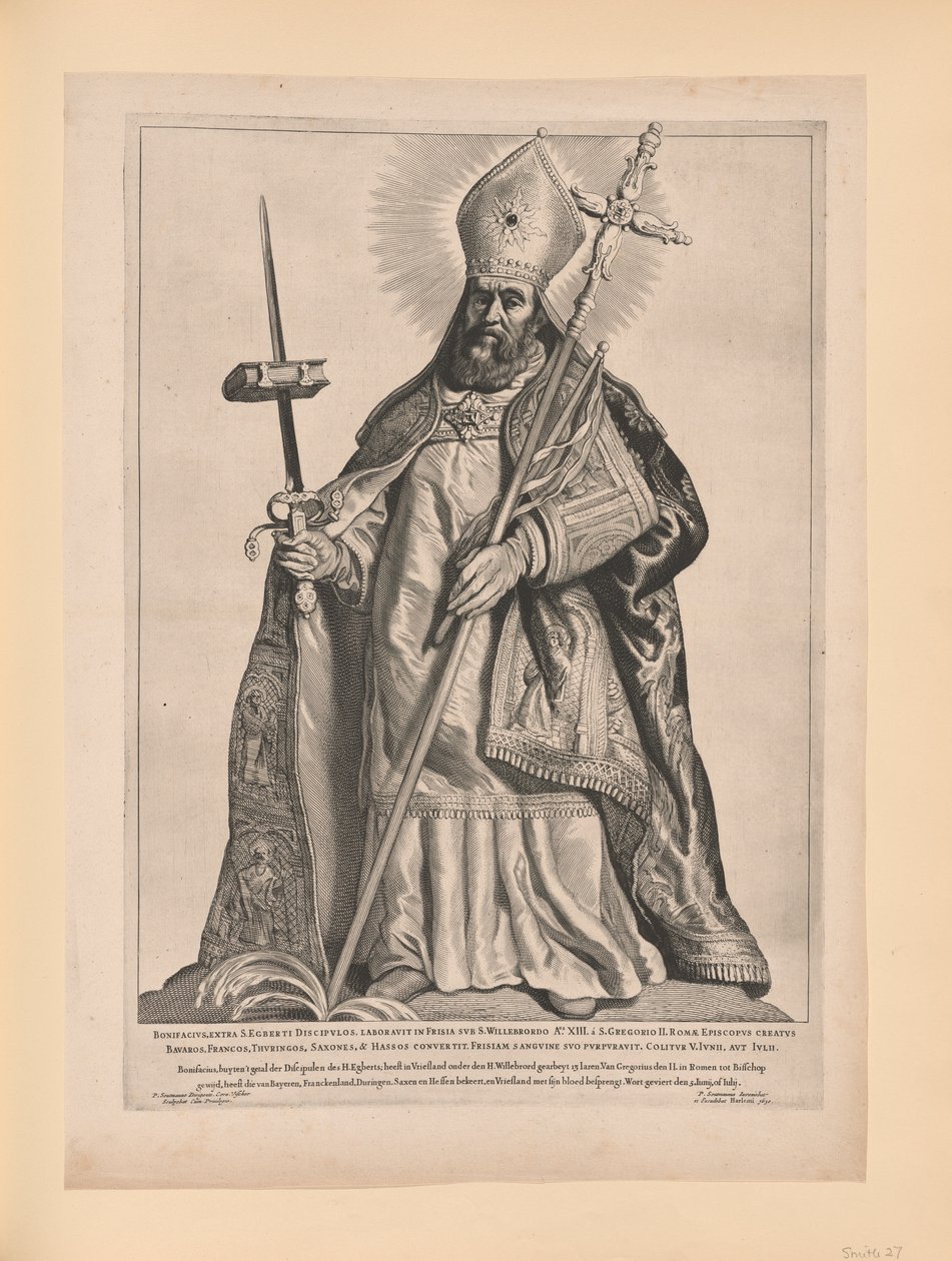 Heiliger Bonifatius, aus Heilige der Nord- und Südniederlande von Cornelis Visscher