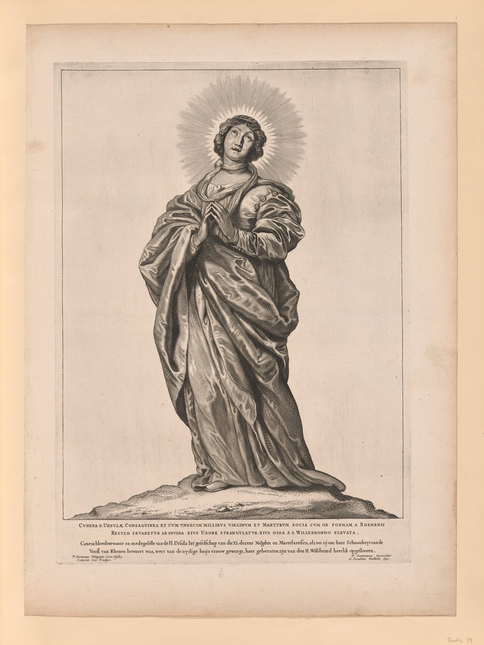 Heilige Cunera, aus Heilige des Nord- und Süd-Niederlande von Cornelis Visscher