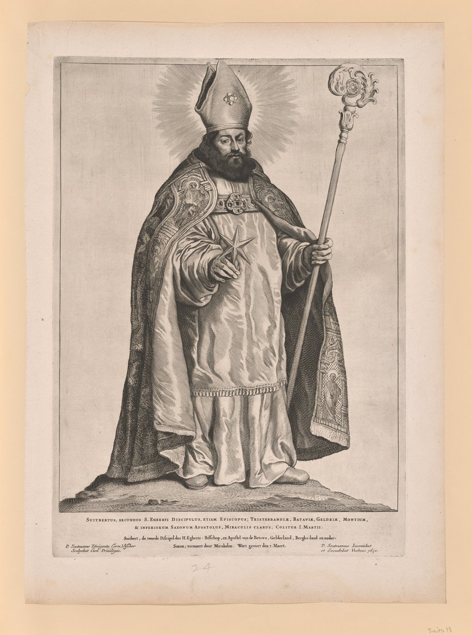 Heiliger Friedrich von Utrecht, aus Heilige der Nord- und Südniederlande von Cornelis Visscher