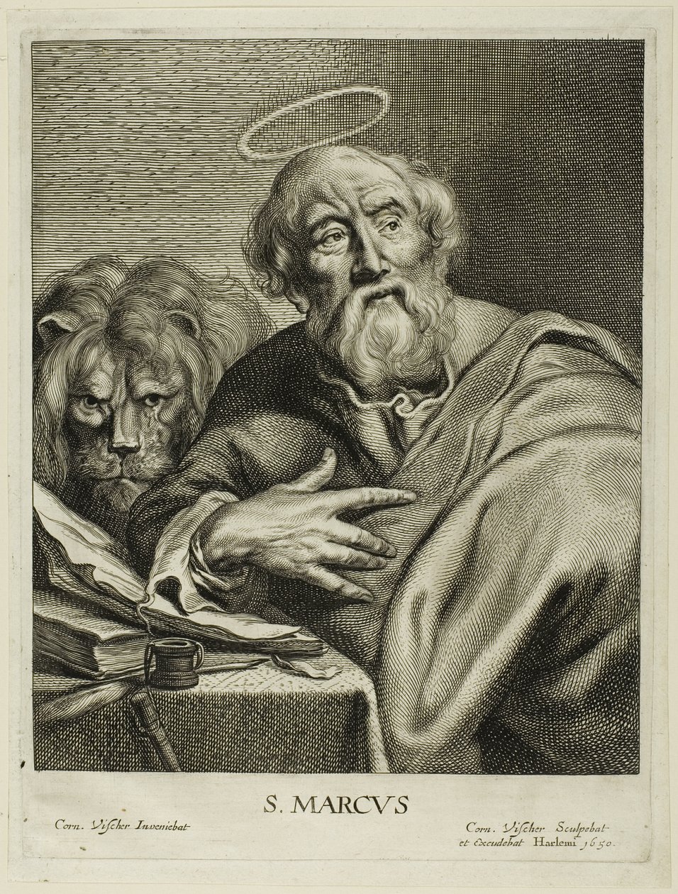 Sankt Markus, aus Die vier Evangelisten von Cornelis Visscher