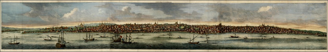 1698 kolorierte Ansicht von Konstantinopel von Cornelis De Bruyn von Cornelis de Bruijn