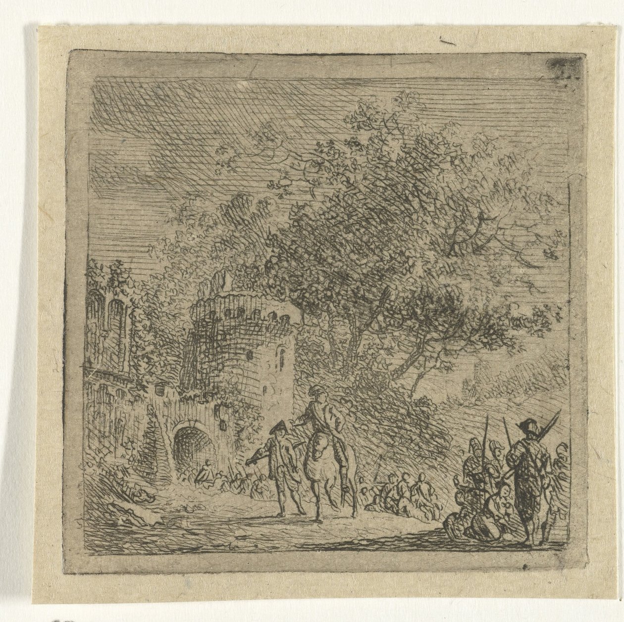 Soldaten bei einem Tor von Cornelis van Hardenbergh