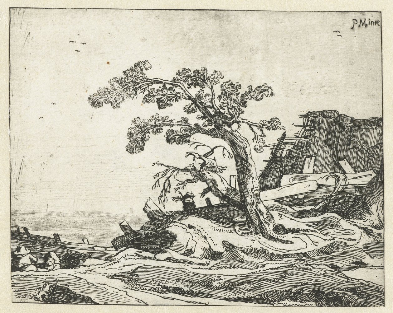 Landschaft mit Baum von Cornelis van Kittensteyn (attributed to)