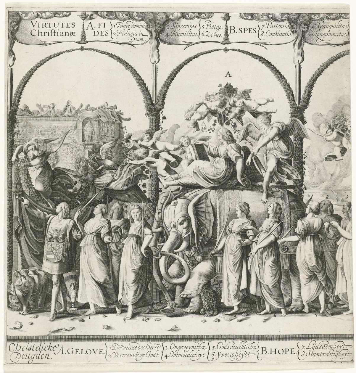 Triumphzug von Wilhelm von Oranien, Platte a von Cornelis van Kittensteyn