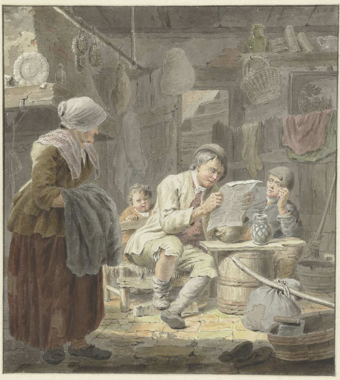 Der Zeitungsleser von Cornelis van Noorde