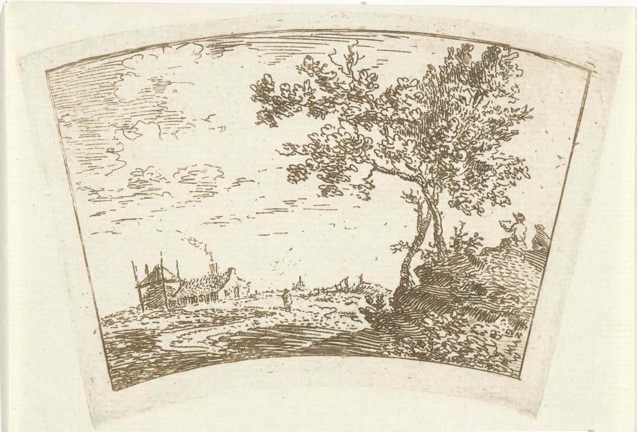 Landschaft mit einem Bauernhof von Cornelis van Noorde