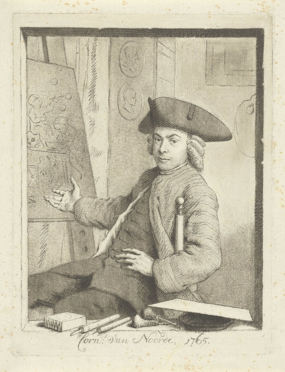 Selbstporträt von Cornelis van Noorde von Cornelis van Noorde