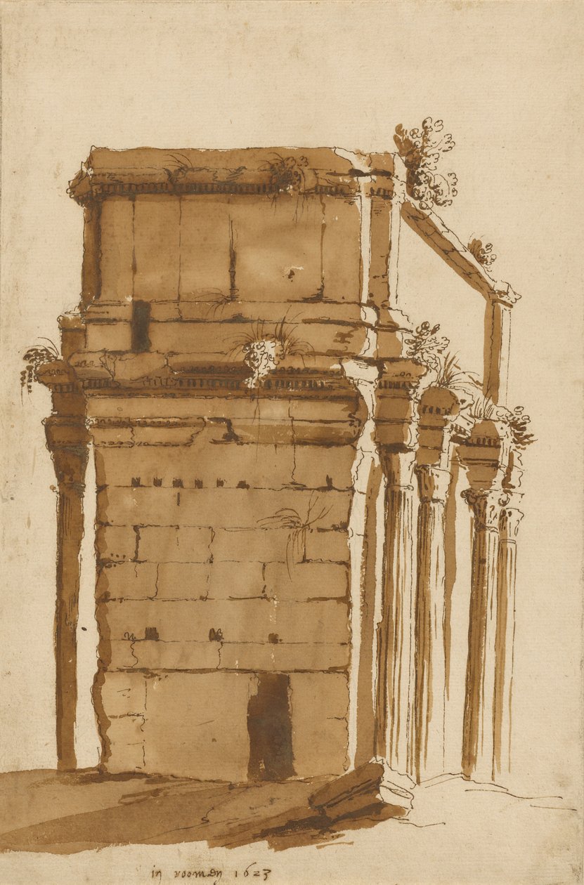 Der Bogen des Septimius Severus, Rom von Cornelis van Poelenburgh
