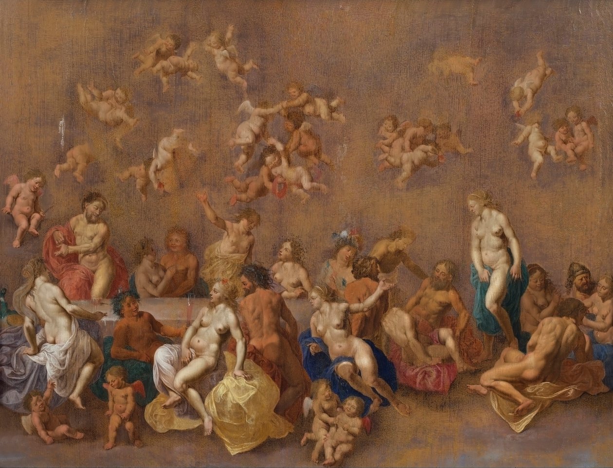 Das Fest der Götter, 1600er Jahre von Cornelis van Poelenburgh or Poelenburch