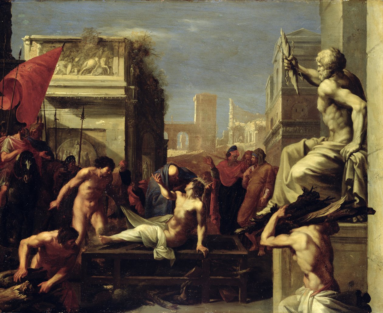 Das Martyrium des Hl. Laurentius, 1620-1 von Cornelis van Poelenburgh or Poelenburch