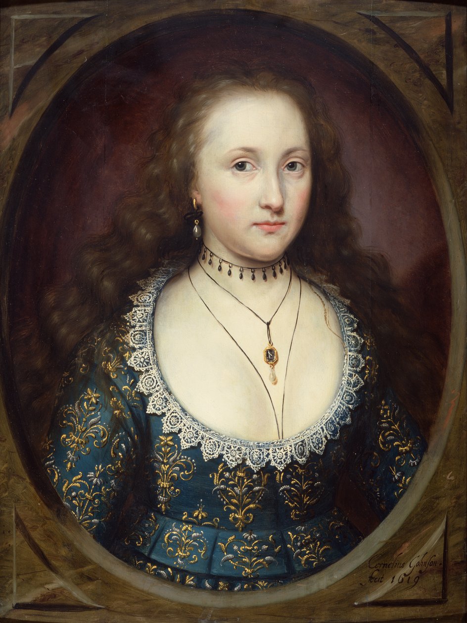 Porträt einer Dame, genannt Mary, Gräfin von Pembroke von Cornelius Janssen van Ceulen