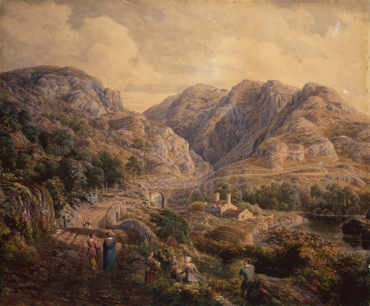 Pass von Pont Aber Glaslyn, Nordwales von Cornelius Varley