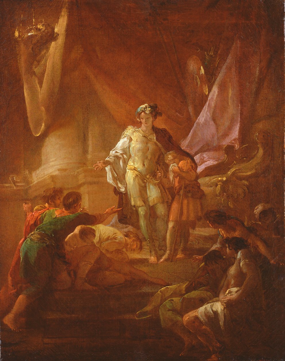 Joseph offenbart seinen Brüdern seine Identität von Corrado Giaquinto