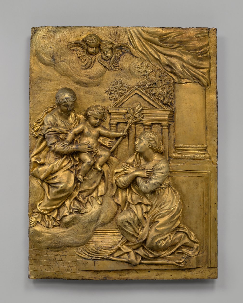Die Jungfrau und das Kind erscheinen der Heiligen Martina, ca. 1650 von Cosimo Fancelli
