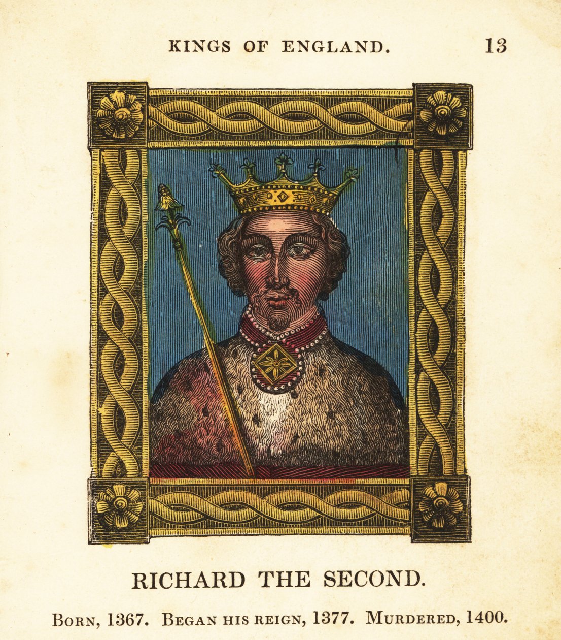 Porträt von König Richard dem Zweiten, König Richard II. von England, geboren 1367, begann die Herrschaft 1377 und ermordet 1400 von Cosmo Armstrong