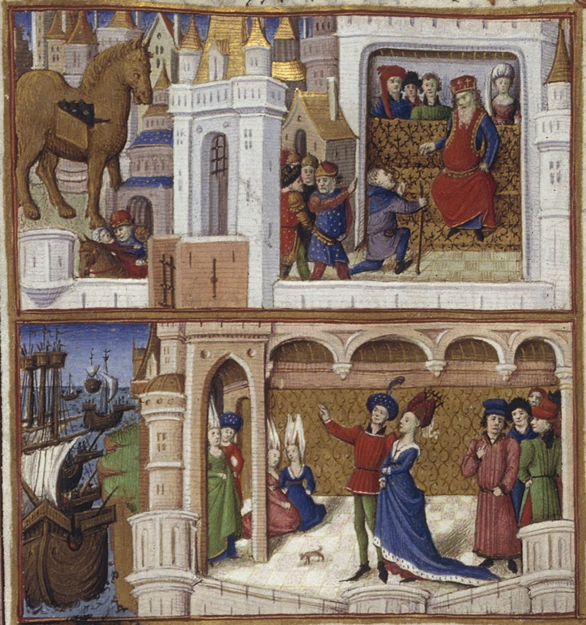 Illustration für das Epos Die Aeneis von Virgil, 1450-1499 von Coëtivy Master