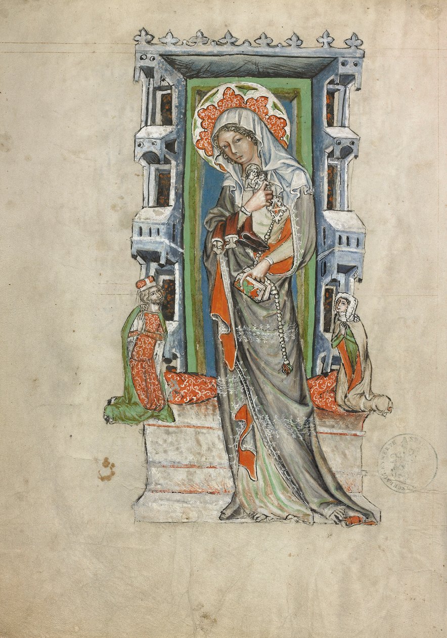 Heilige Hedwig von Schlesien mit Herzog Ludwig I. von Liegnitz und Brieg und Herzogin Agnes von Court workshop of Duke Ludwig I of Liegnitz and Brieg