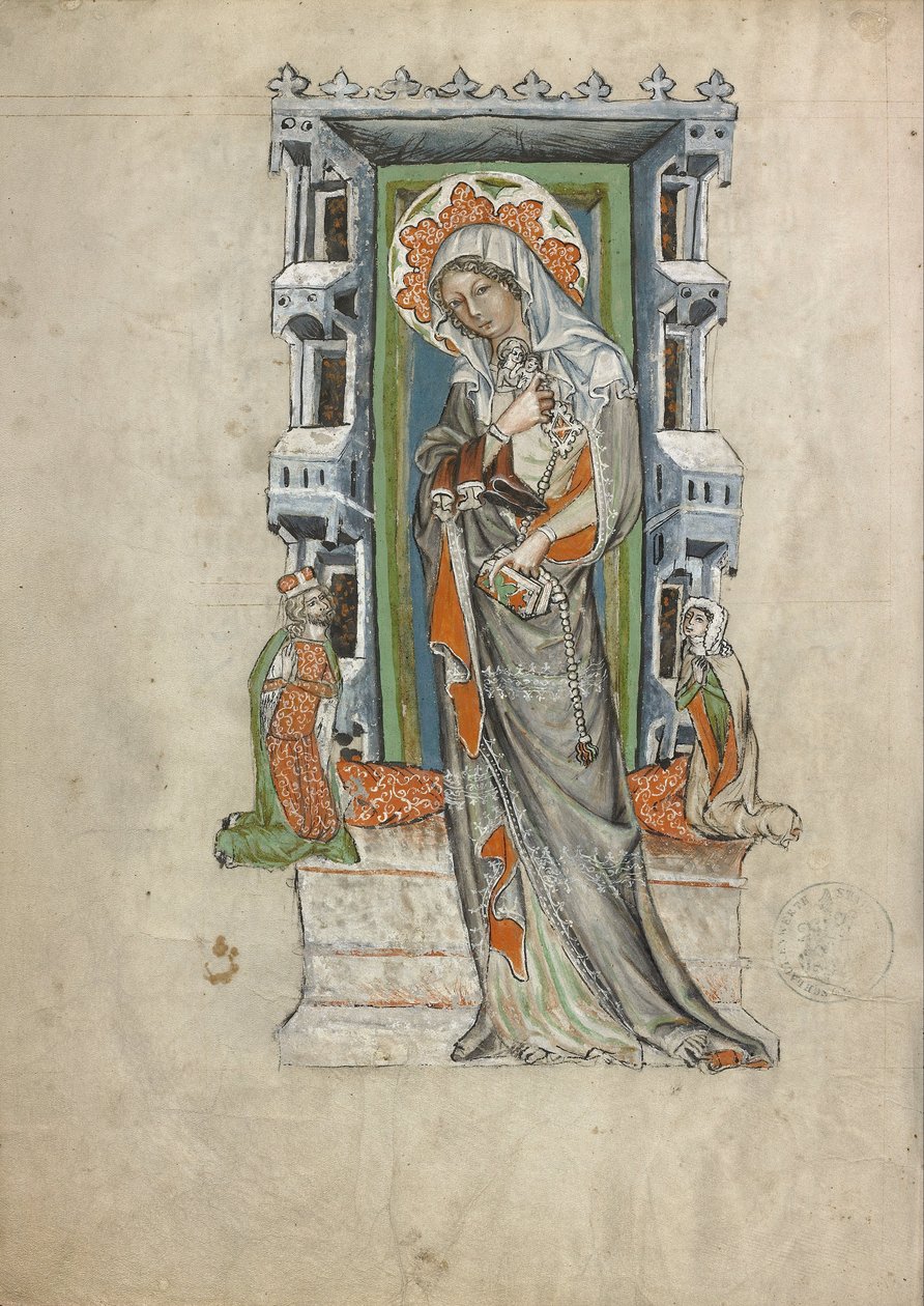 Die heilige Hedwig von Schlesien mit Herzog Ludwig von Liegnitz und Brieg und Herzogin Agnes von Court workshop of Duke Ludwig I of Liegnitz and Brieg