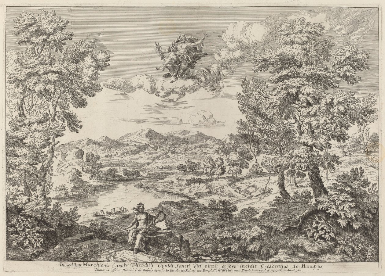 Jupiter in einer Landschaft von Crescenzio Onofri
