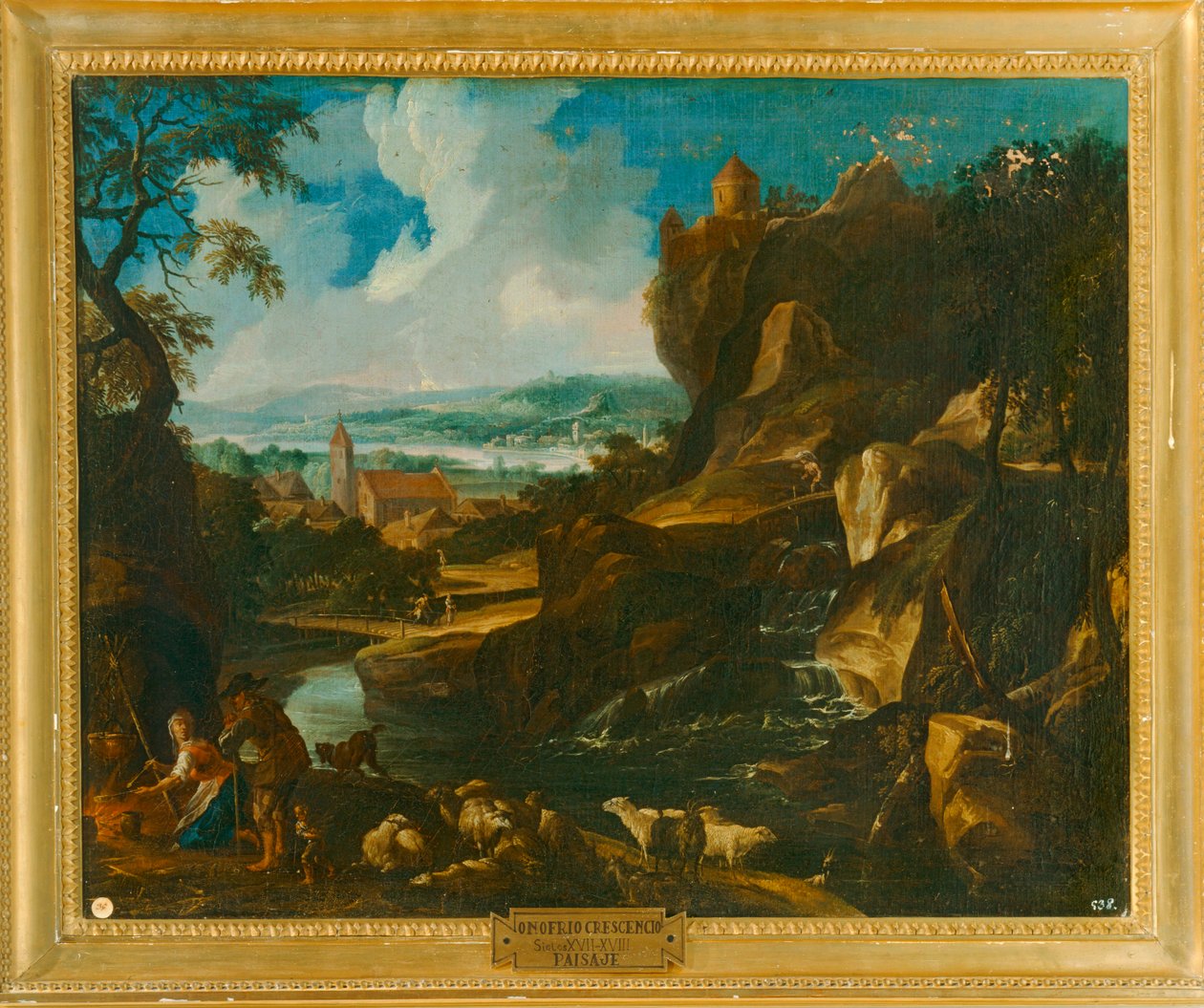 Landschaft mit Dorf von Crescenzio Onofri