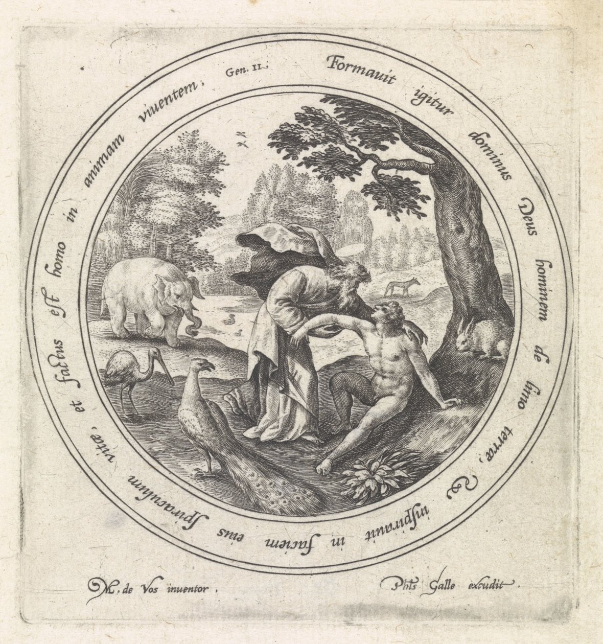Die Erschaffung Adams von Crispijn van de Passe (I)