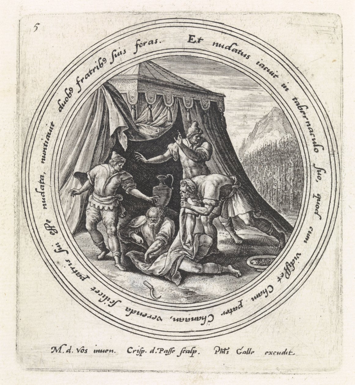 Trunkenheit von Noah von Crispijn van de Passe (I)