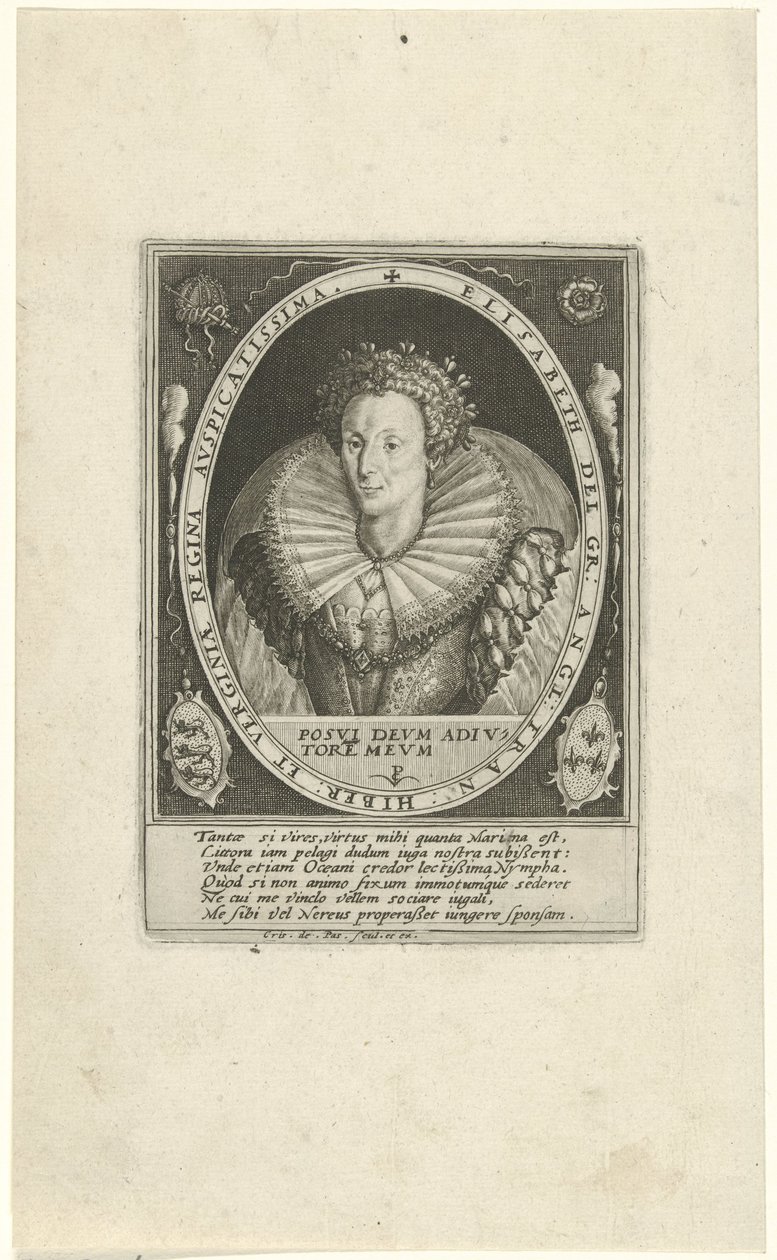 Porträt von Elizabeth I. Tudor von Crispijn van de Passe (I)