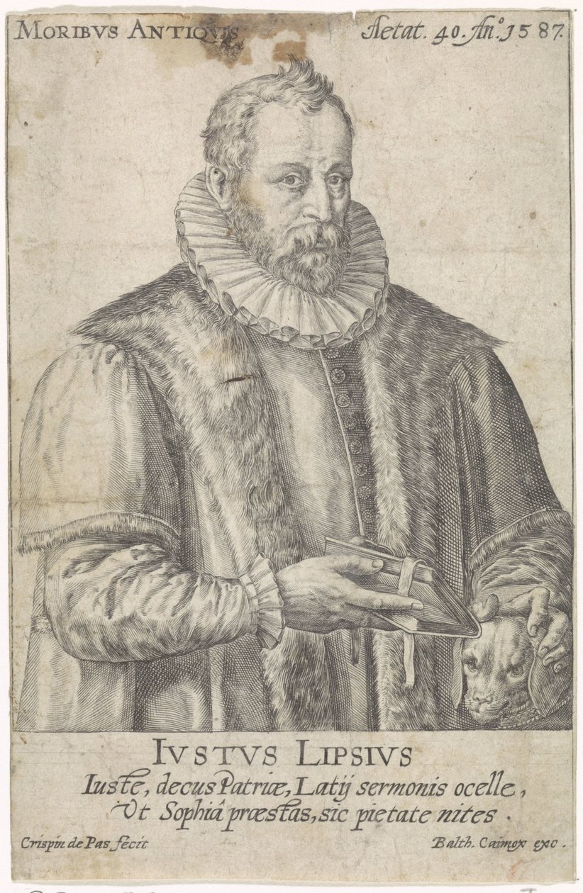 Porträt von Justus Lipsius von Crispijn van de Passe (I)