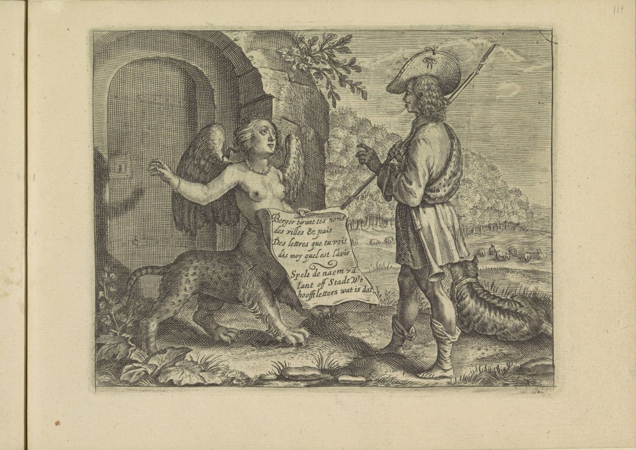 Gespräch zwischen einer Sphinx und einem Hirten von Crispijn van de Passe (II)