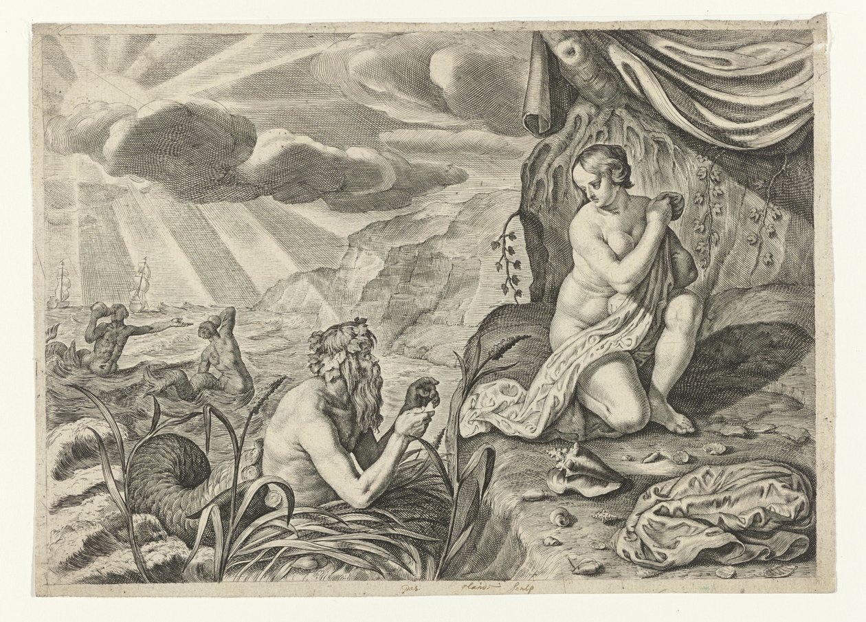 Scylla auf der Flucht vor Glaucus von Crispijn van de Passe (II)