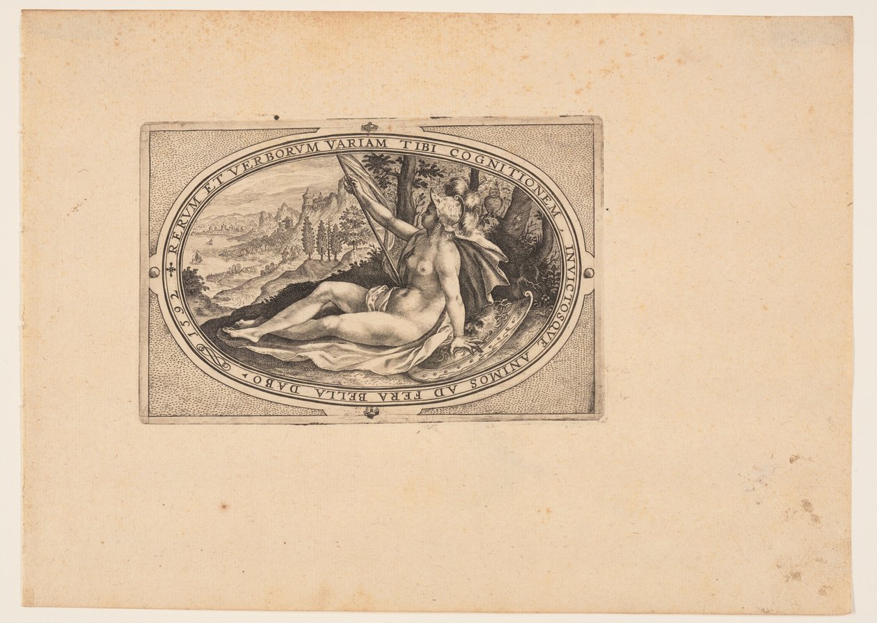 Minerva, aus Götter und Göttinnen von Crispijn van de Passe I