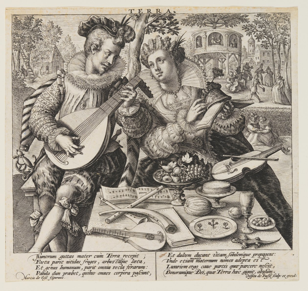 Terra (Erde), aus Die Elemente von Crispijn van de Passe I