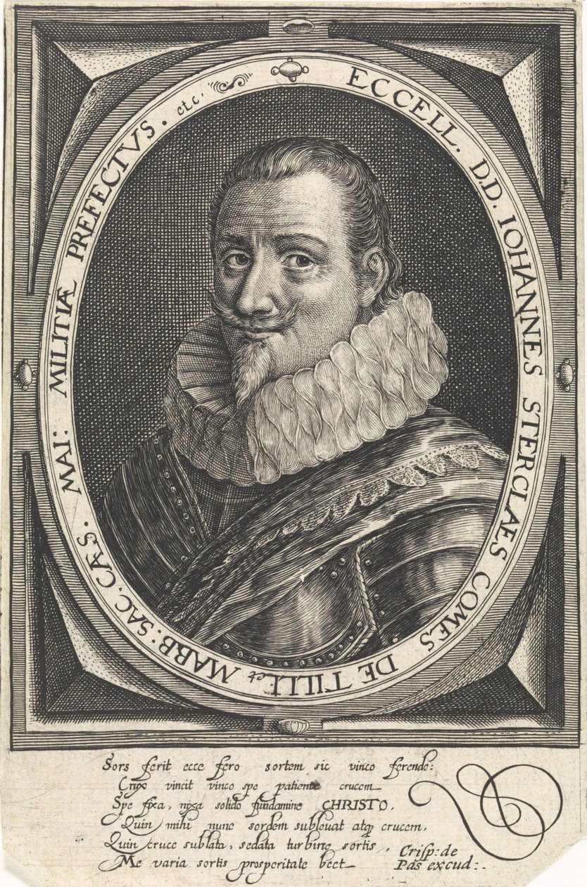 Porträt von Johann Tserclaes, Graf von Tilly von Crispijn van de Passe the Elder