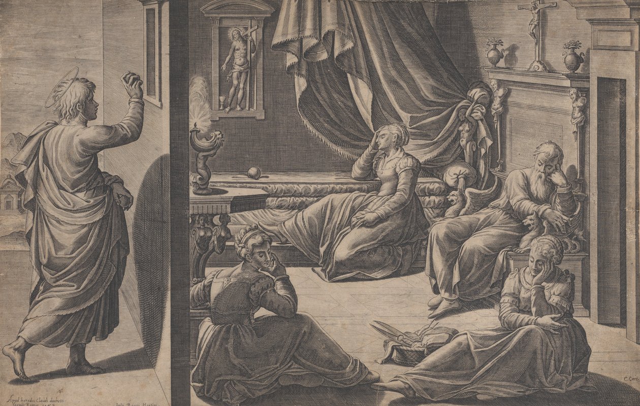 Sankt Nikolaus von Bari und die drei armen Mädchen von Cristofano Cartaro