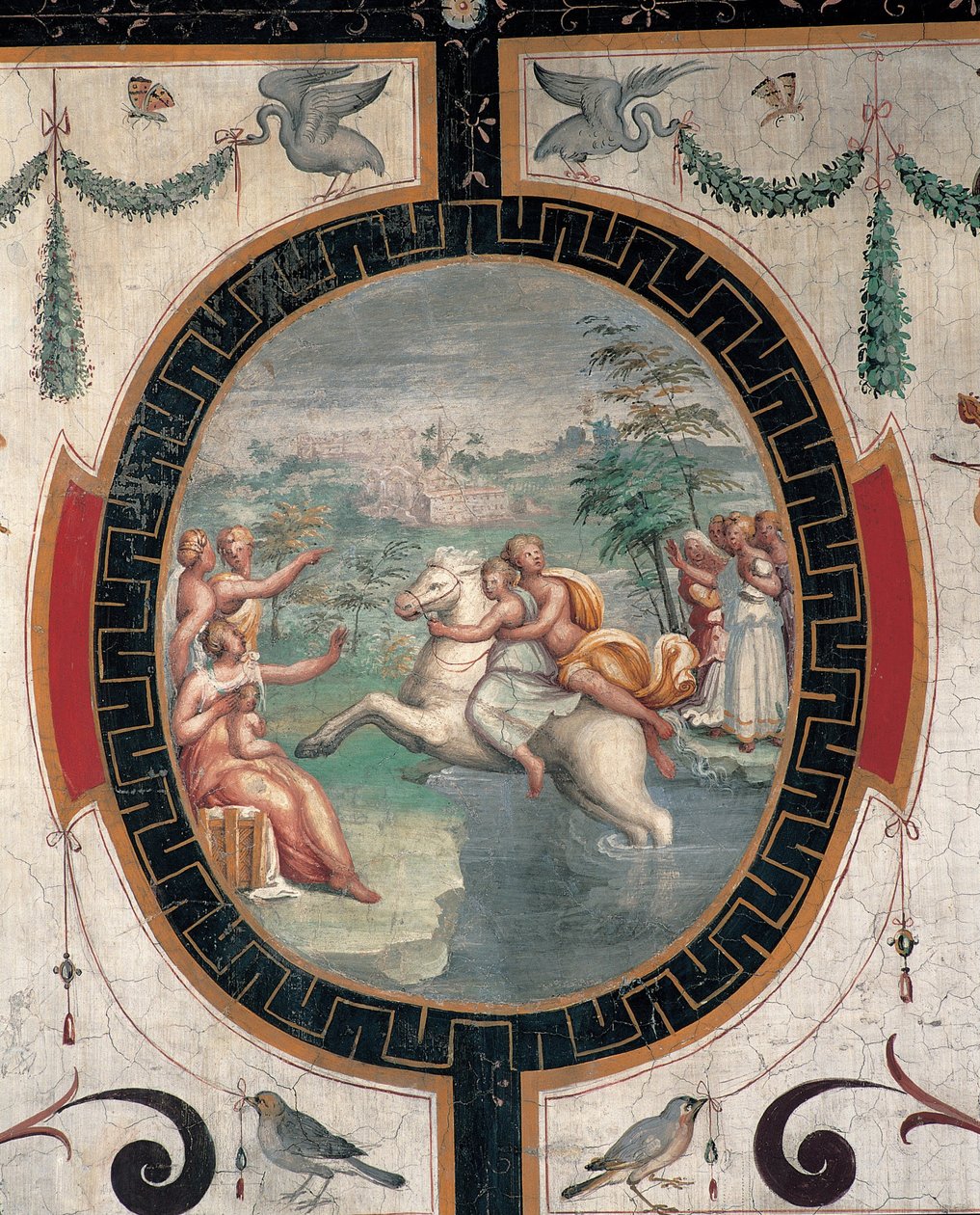 Cloelia überquert den Tiber, Mitte des 16. Jahrhunderts von Cristofano Gherardi