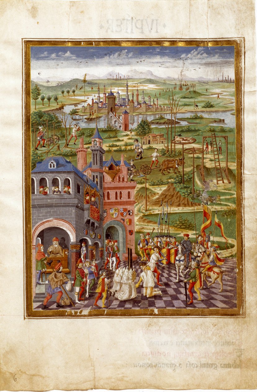 Folterszene und Verurteilungen in einer mittelalterlichen Stadt von Cristoforo De Predis