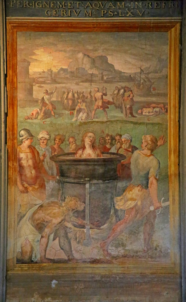Eine Heilige wird lebendig gekocht von Cristoforo and Tempesta, Antonio Roncalli