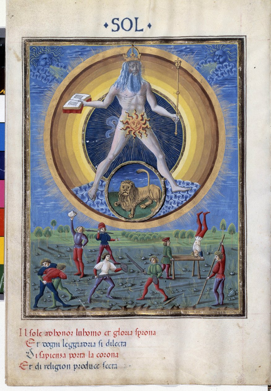 Sonne mit dem Sternzeichen Löwe von Cristoforo De Predis