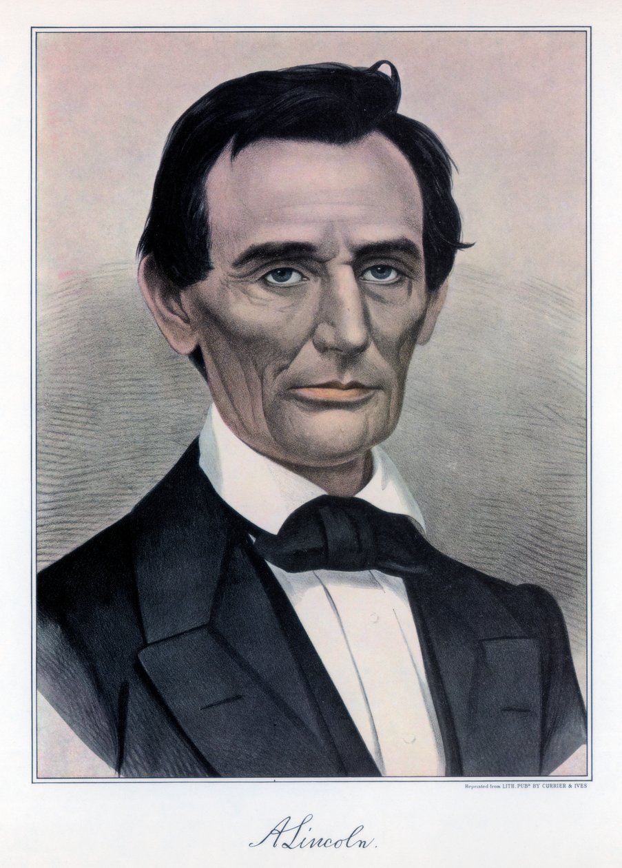 Abraham Lincoln, sechzehnter Präsident der Vereinigten Staaten, 19. Jahrhundert von Currier and Ives