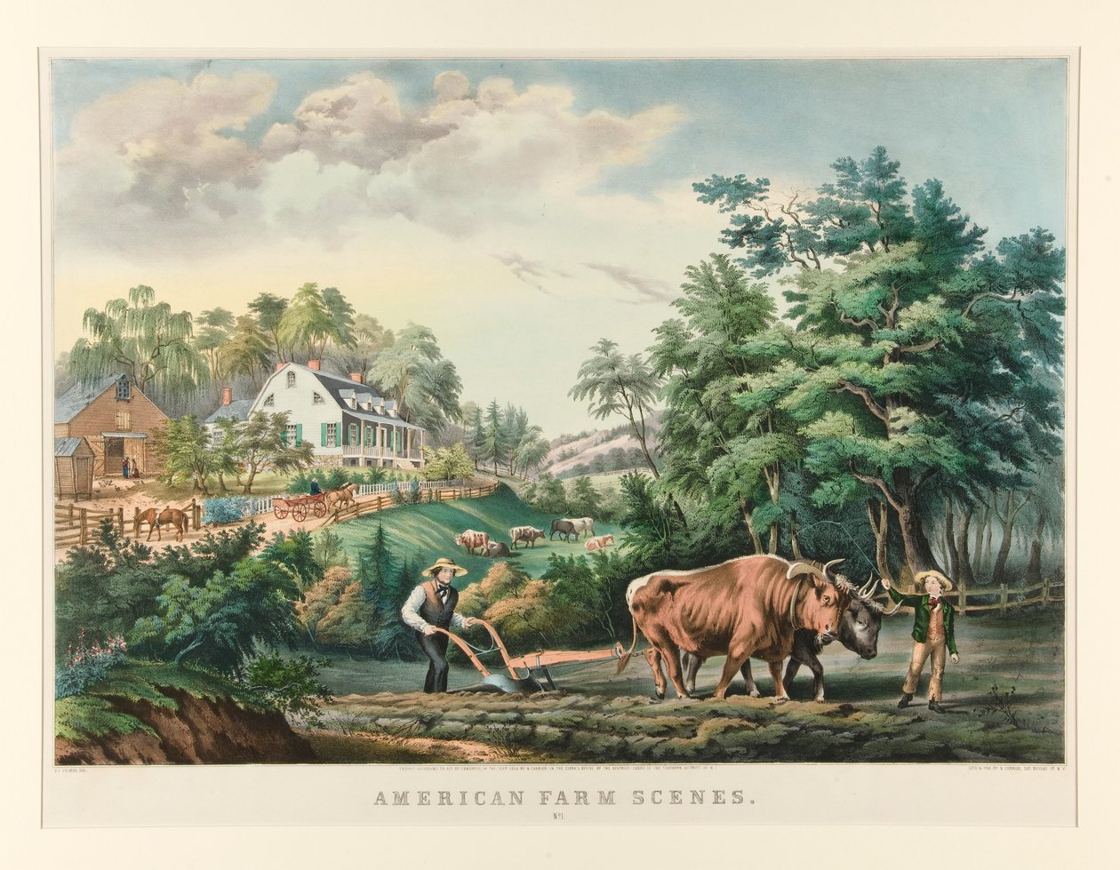Amerikanische Bauernhofszenen. Nr. 1 von Currier and Ives