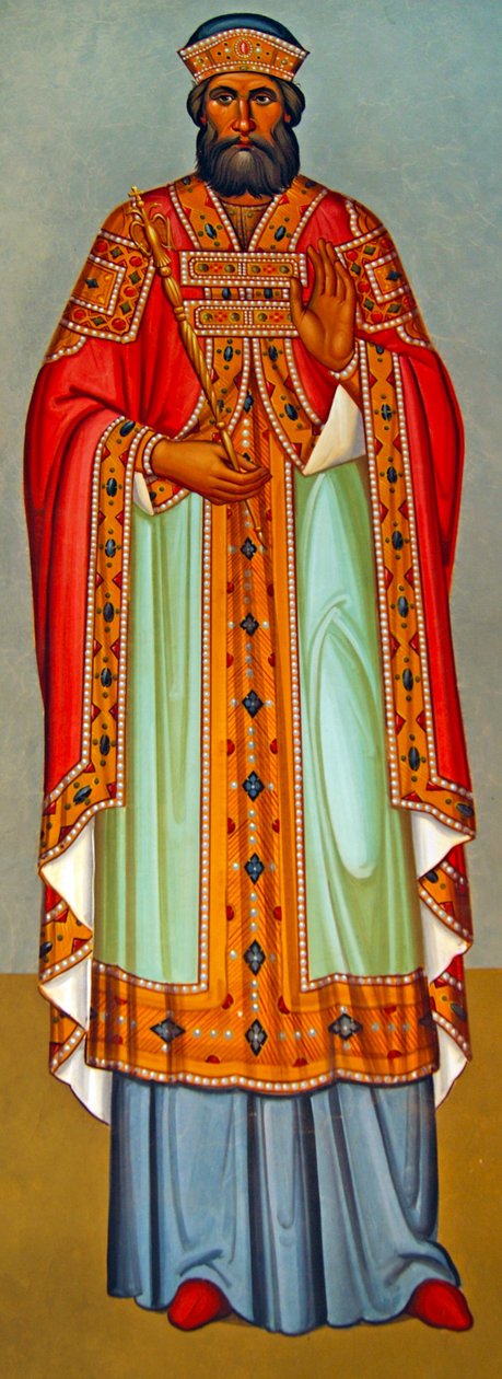 Ein zypriotischer Priester in zeremoniellen Gewändern, Zypern von Cypriot