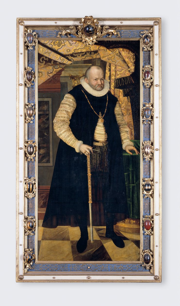 Porträt des Kurfürsten von Sachsen August I von Cyriacus (c.1560 1598) Roder