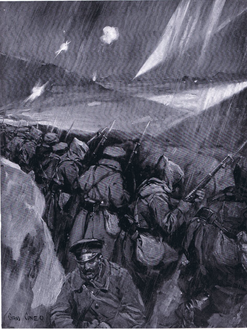 Bulgarier belagern Adrianopel (1912-1913) Balkankrieg, aus Hutchinsons Geschichte der Nationen (Band 4) veröffentlicht von Hutchinson, ca. 1920 (Lithografie) von Cyrus Cuneo