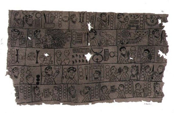 Christlicher Kalender im Hieroglyphen-Aztekenstil von D.K. (after) Bonatti