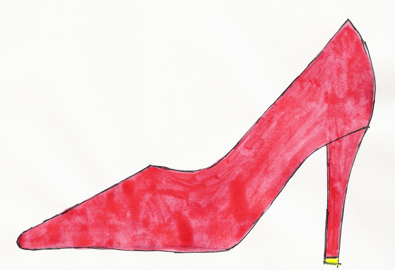 Roter Schuh, 2017 von Daisy de Villeneuve