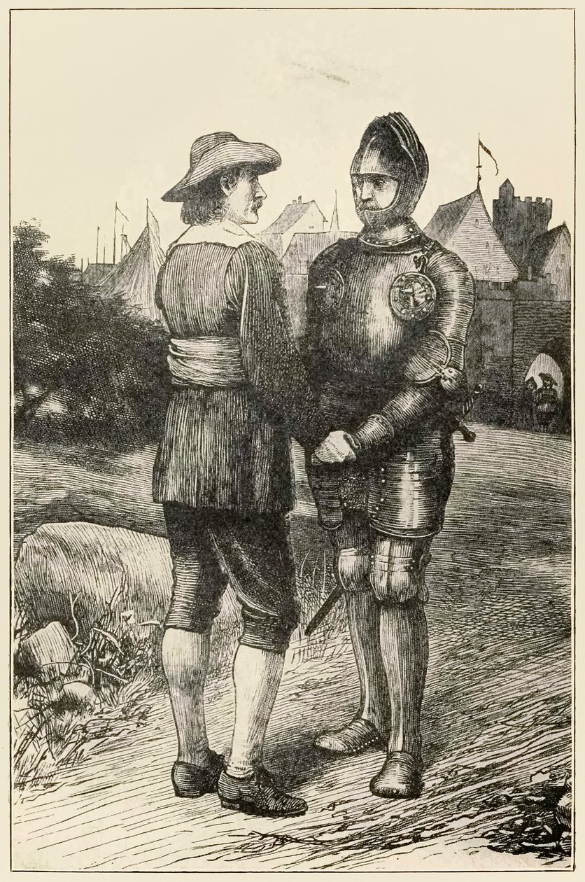 Hopeful und Christian aus The Pilgrims Progress From This World, To That Which Is To Come von John Bunyan (1628-1688) Illustration von Thomas Dalziel (1823-1906) von Dalziel Brothers