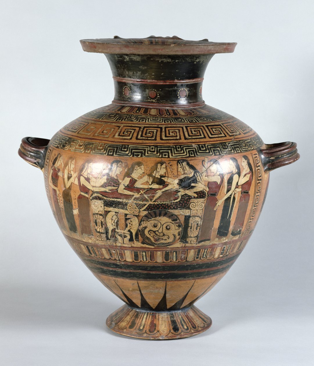Schwarzfigurige Hydria, die die Nereiden zeigt, die Achilles betrauern, ca. 560-550 v. Chr. von Damon Painter