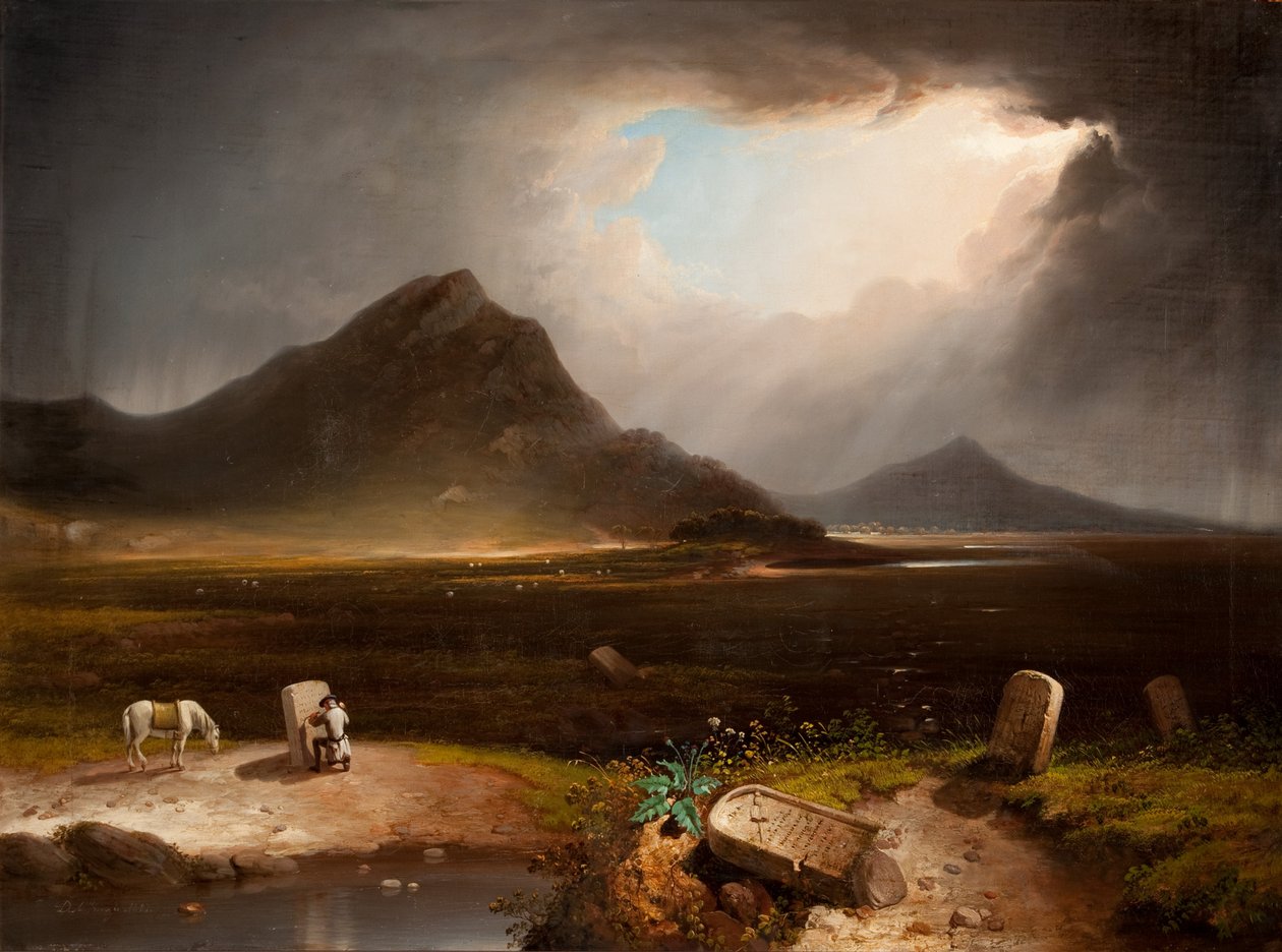 Weite Landschaft mit Steinmetz von Daniel M. Mackenzie