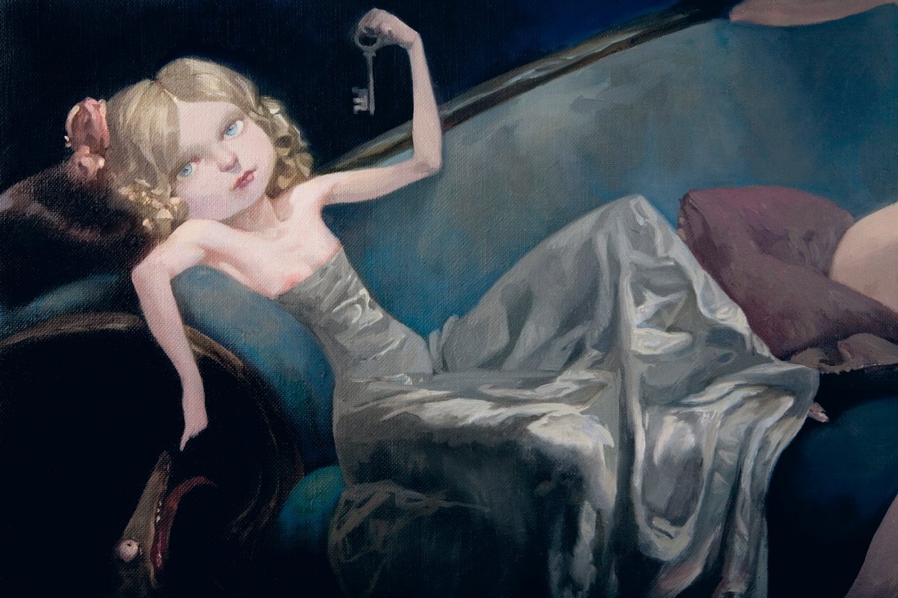 Die junge Braut und ihre Freunde (Detail), aus Blaubart von Charles Perrault (1628-1703) von Daniel Cacouault